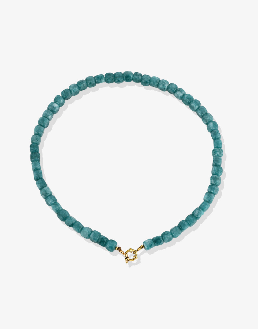 Kralenketting vierkant natuursteen blauw