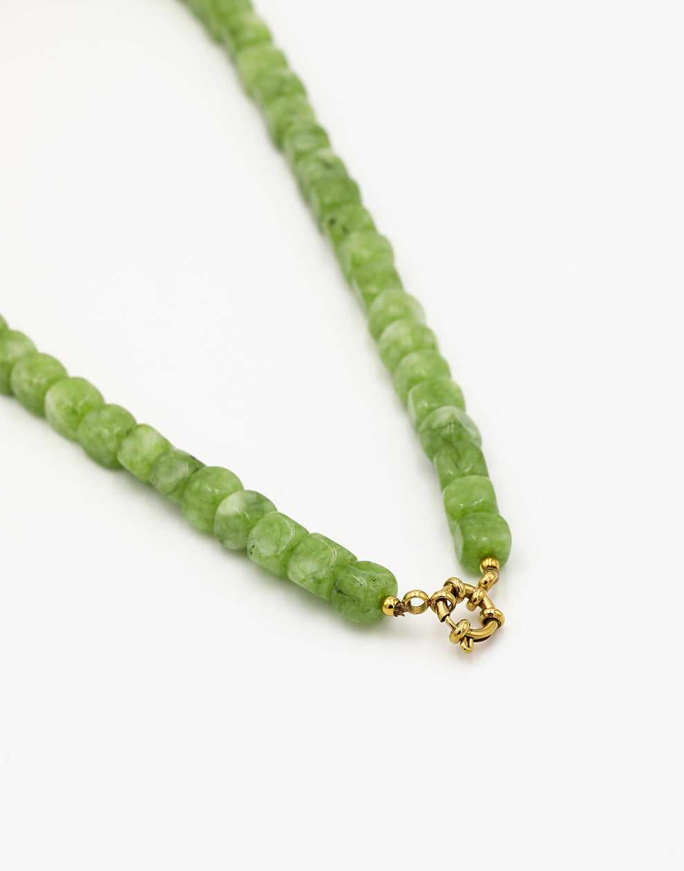 Kralenketting vierkant natuursteen groen