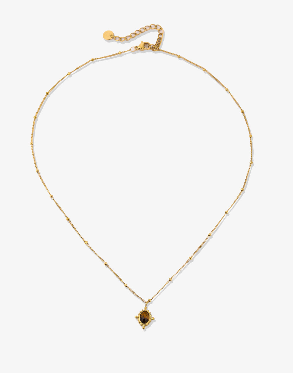 Ketting vintage ovale steen tiger