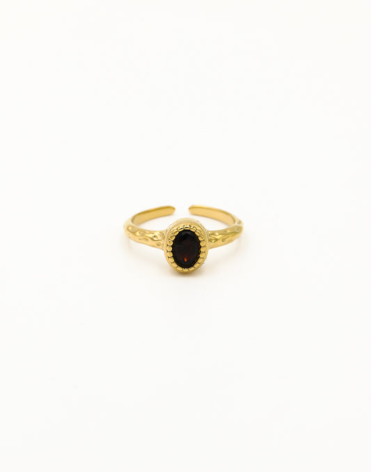 Vintage ring steen bruin