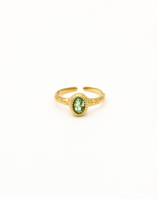 Vintage ring steen groen