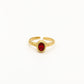 Vintage ring steen rood