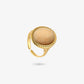 Ring met grote ovale steen beige