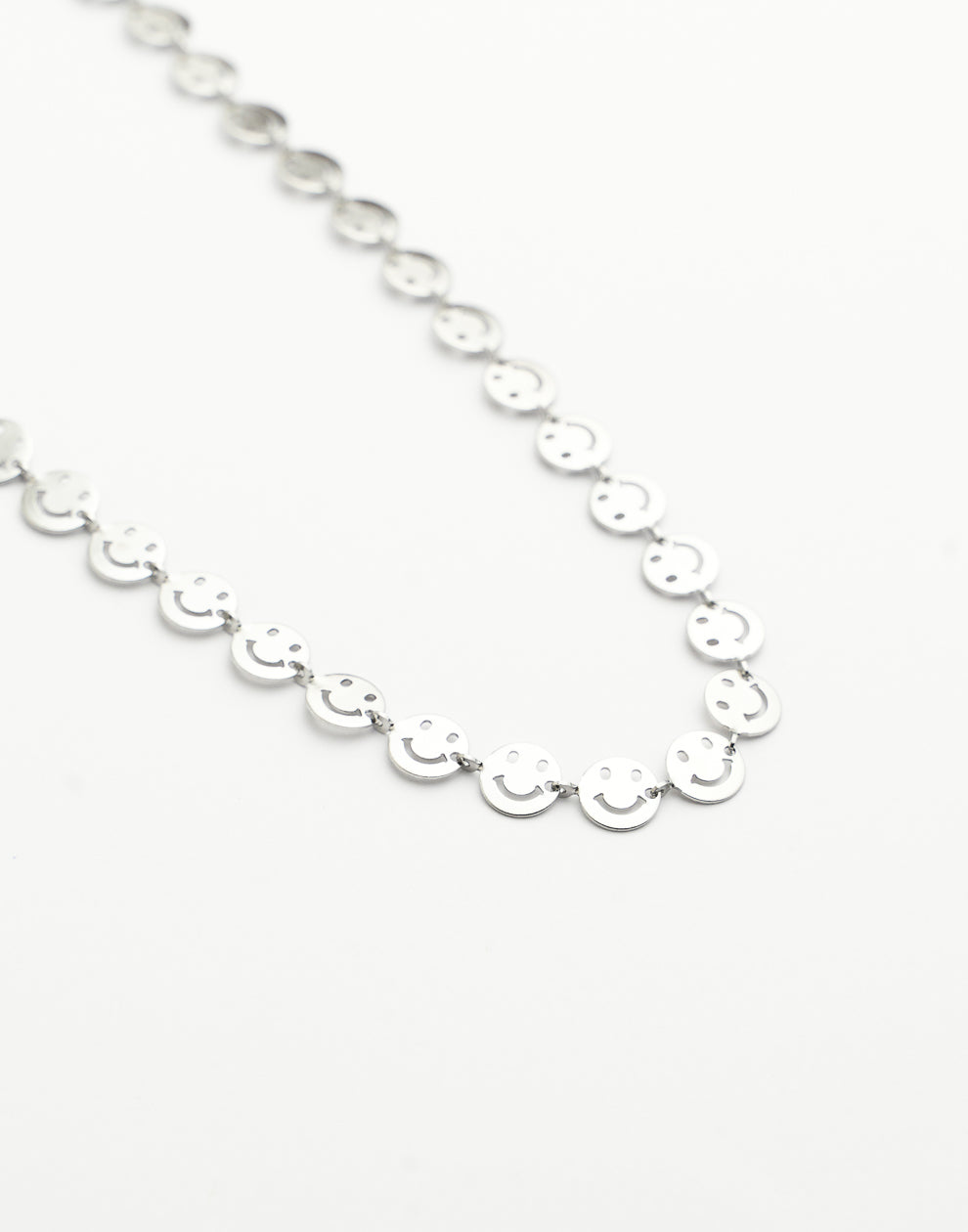 Ketting smileys zilverkleurig