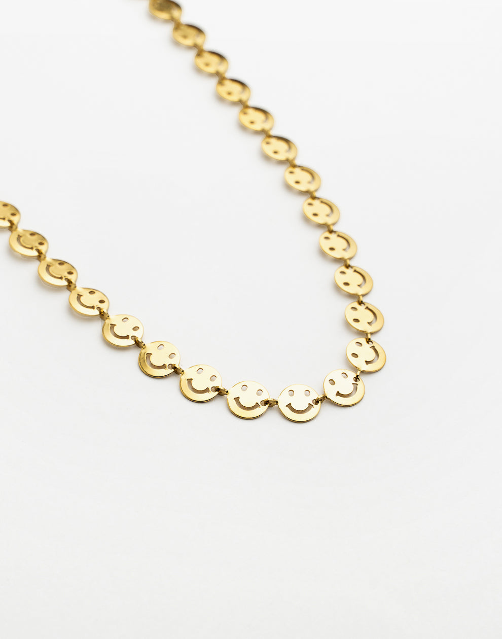 Ketting smileys goudkleurig