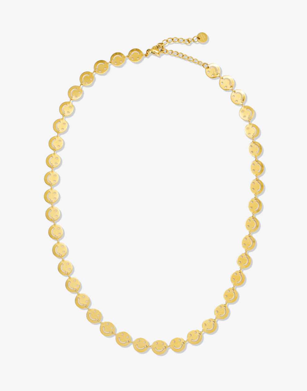 Ketting smileys goudkleurig