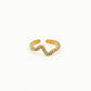 Wave ring strass