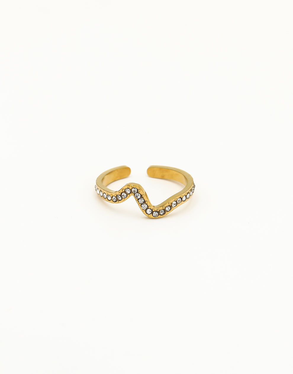 Wave ring strass