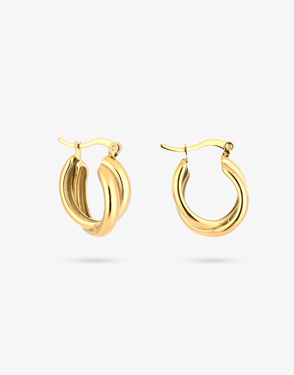 Twisted hoop goudkleurig 20mm