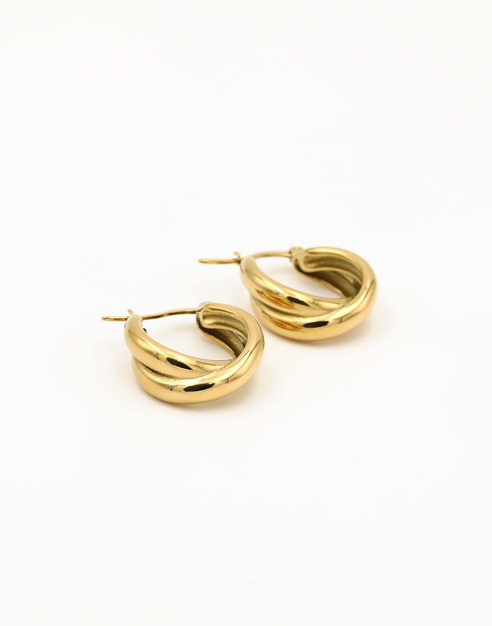 Twisted hoop goudkleurig 20mm