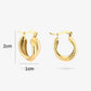 Twisted hoop goudkleurig 20mm