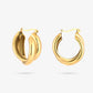 Twisted hoop goudkleurig 30mm