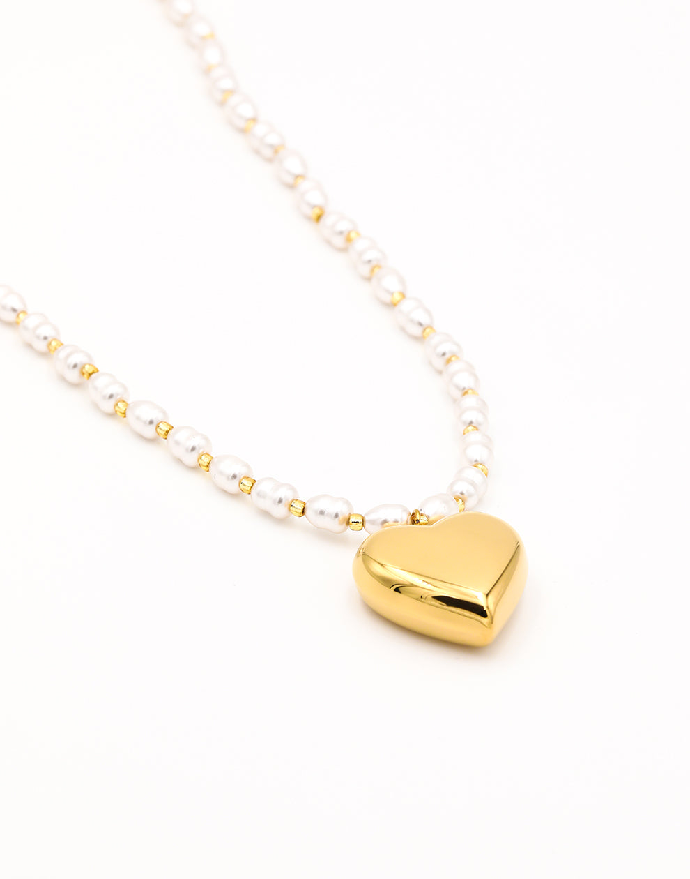 Lange ketting parels met hart