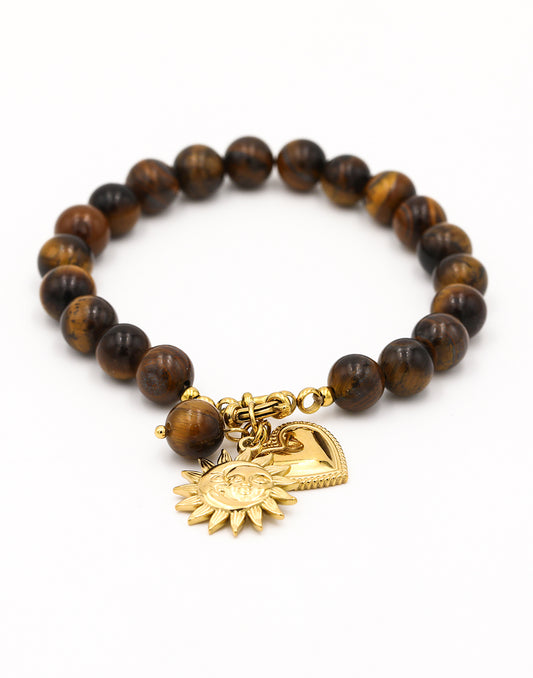 Kralenarmband bedels tiger