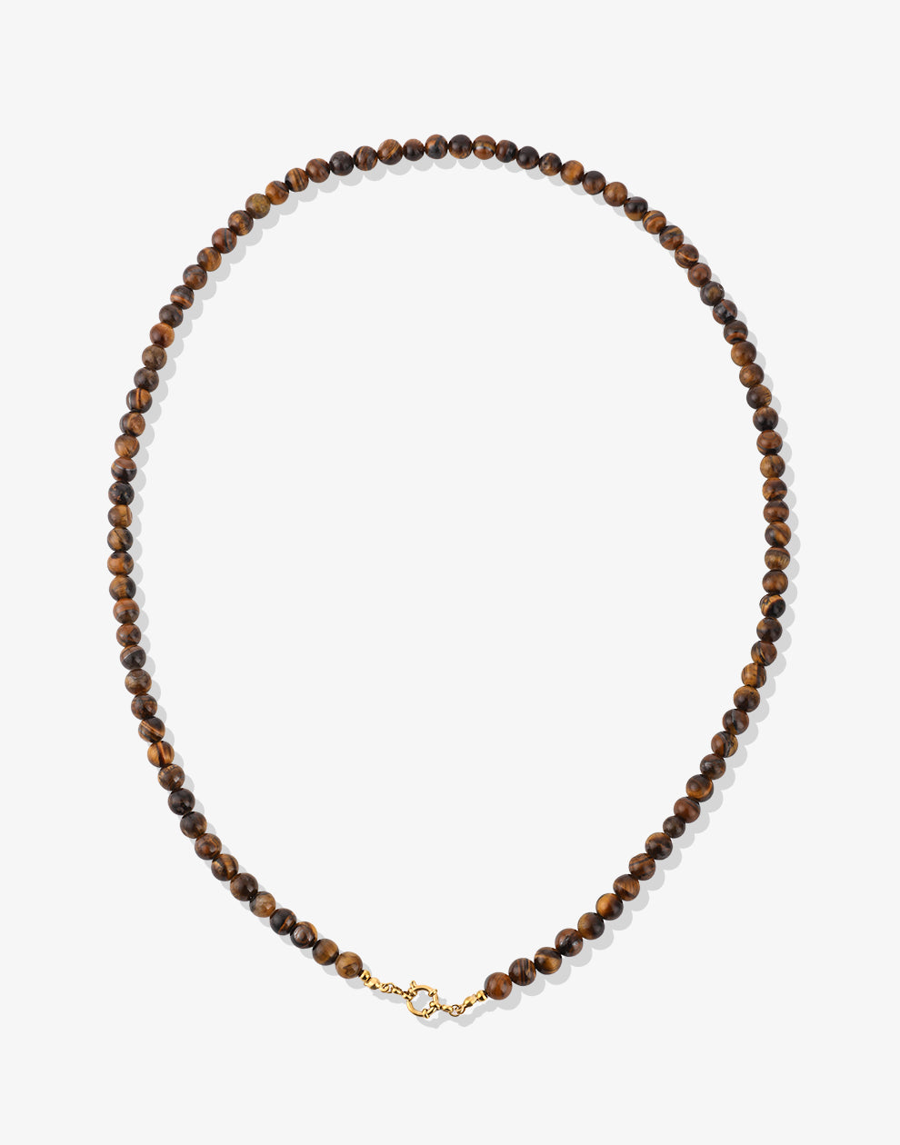 Lange kralenketting bruin