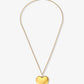 Lange Kette massives Herz goldfarben