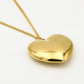 Lange Kette massives Herz goldfarben