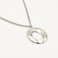 Lange ketting abstract zilverkleurig