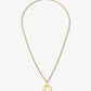 Lange ketting abstract goudkleurig