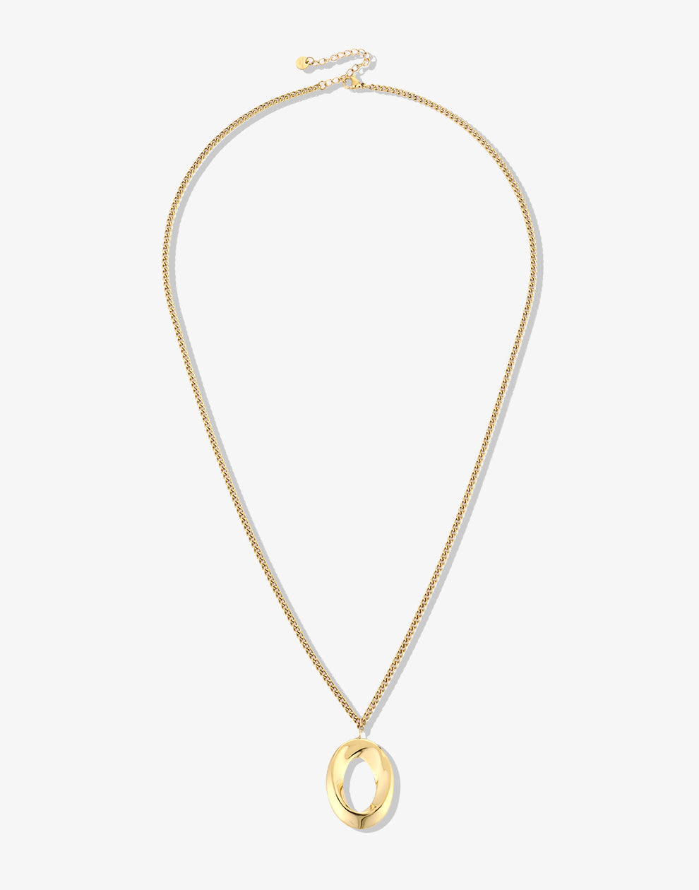 Lange ketting abstract goudkleurig