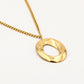 Lange ketting abstract goudkleurig