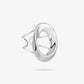 Statement ring abstract zilverkleurig