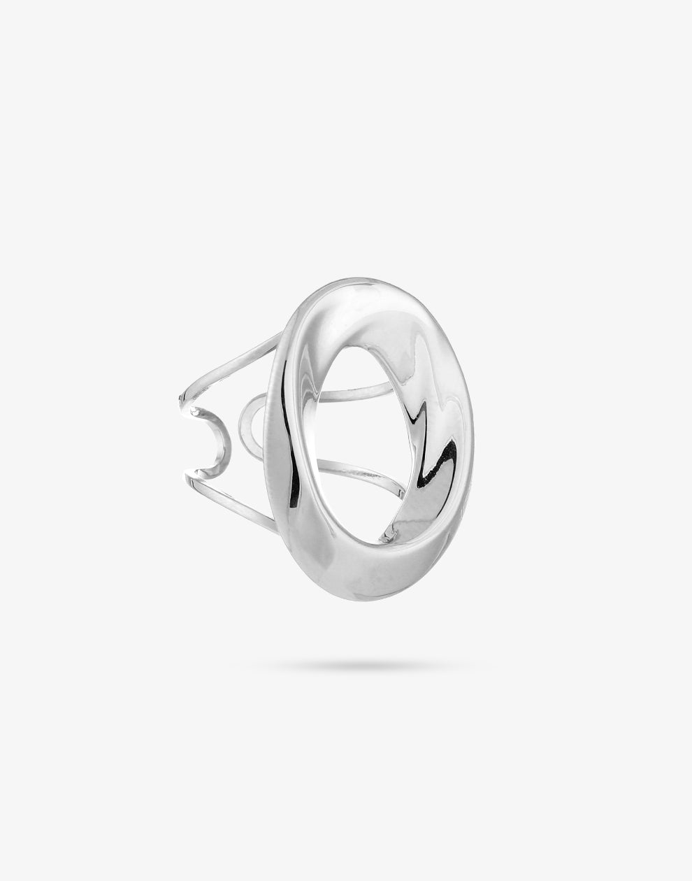 Statement ring abstract zilverkleurig