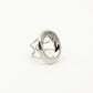 Statement ring abstract zilverkleurig