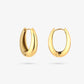 Ovale hoops goudkleurig 20mm