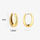 Ovale hoops goudkleurig 20mm