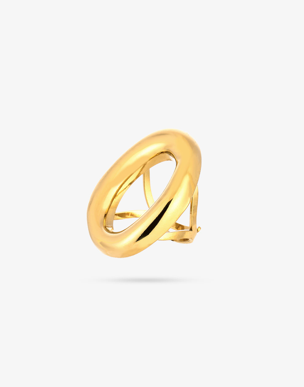 Statement ring ovaal goudkleurig