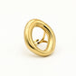 Statement ring ovaal goudkleurig