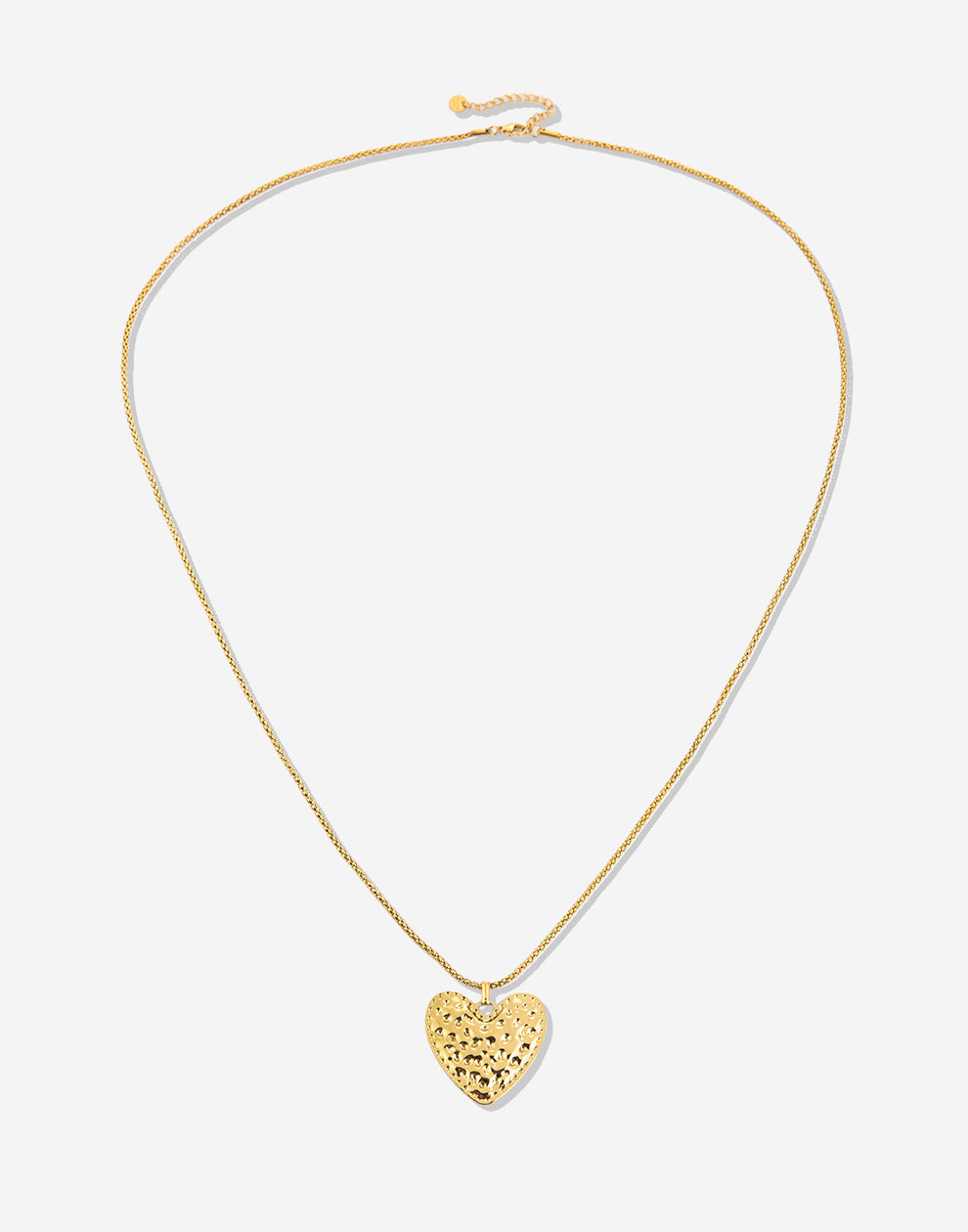 Lange ketting bedrukt hart goudkleurig