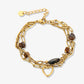 Schakelarmband kralen hart tiger eye