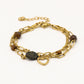 Schakelarmband kralen hart tiger eye