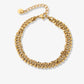 Armband triple schakels goudkleurig