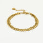 Armband triple schakels goudkleurig