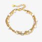 Triple schakelarmband parels