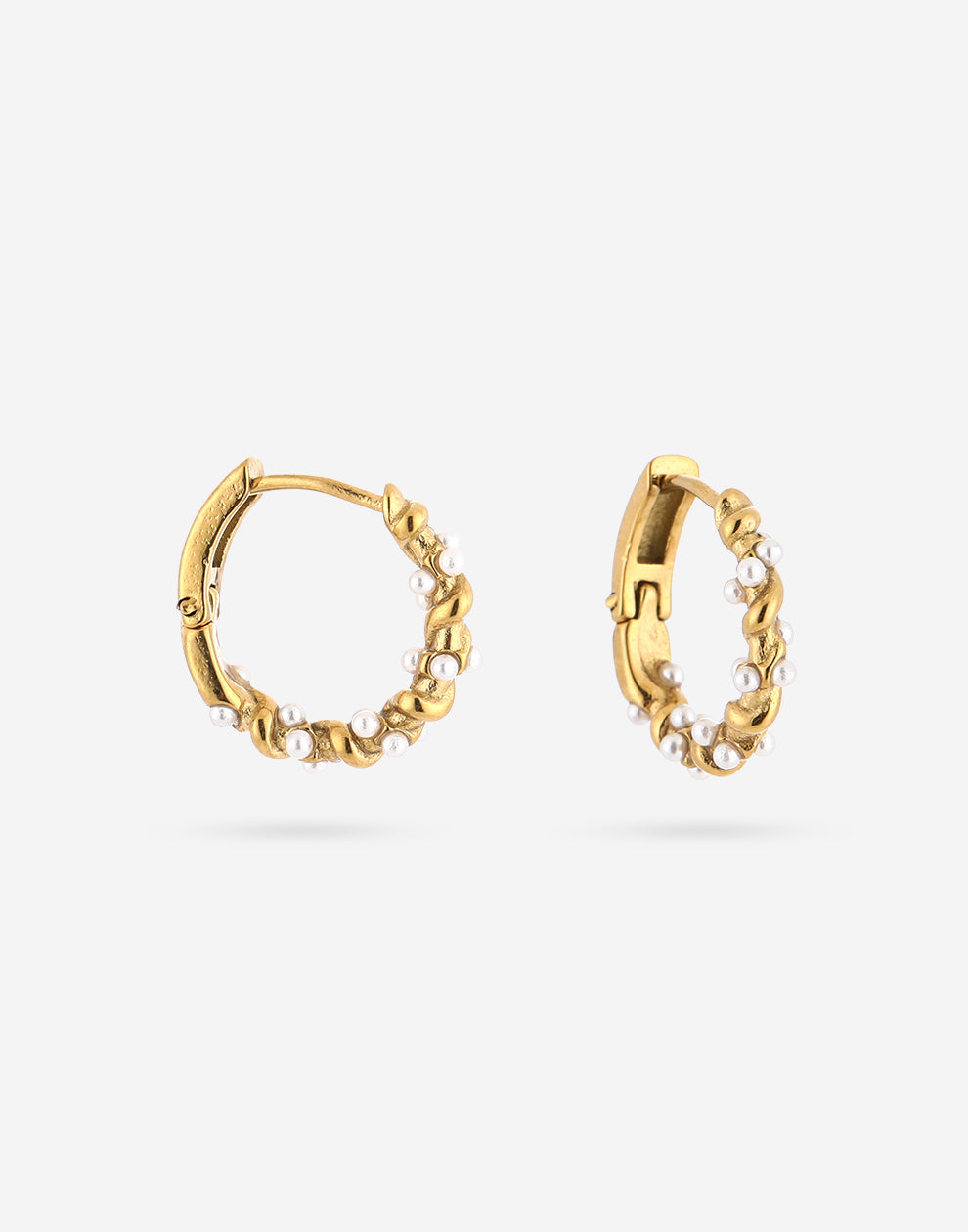 Twisted hoops parels 15mm
