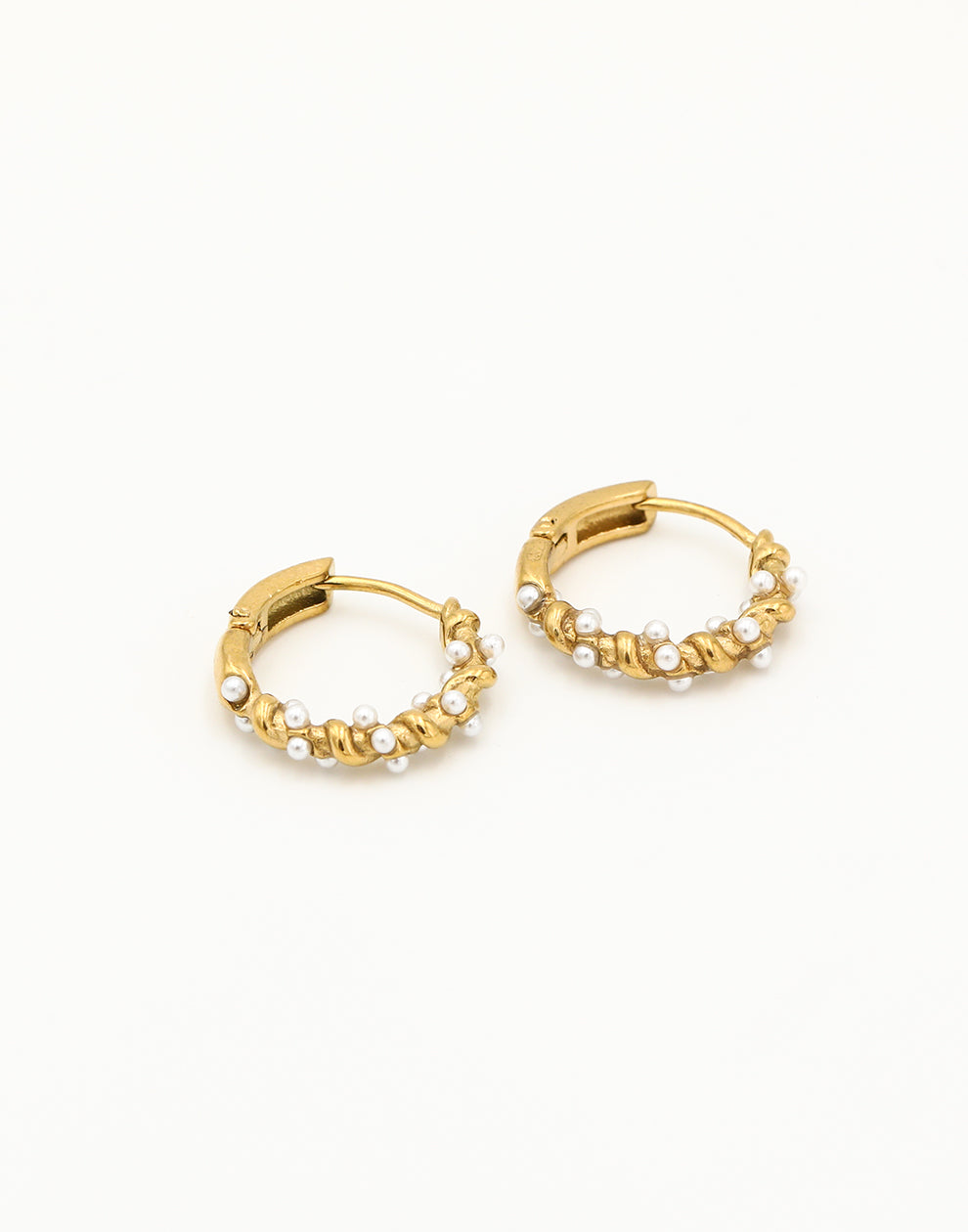 Twisted hoops parels 15mm