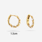 Twisted hoops parels 15mm