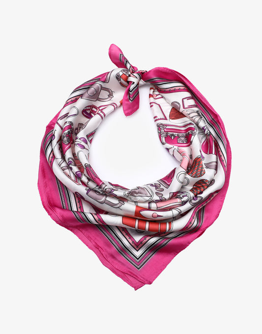 Vierkante sjaal travel fuchsia