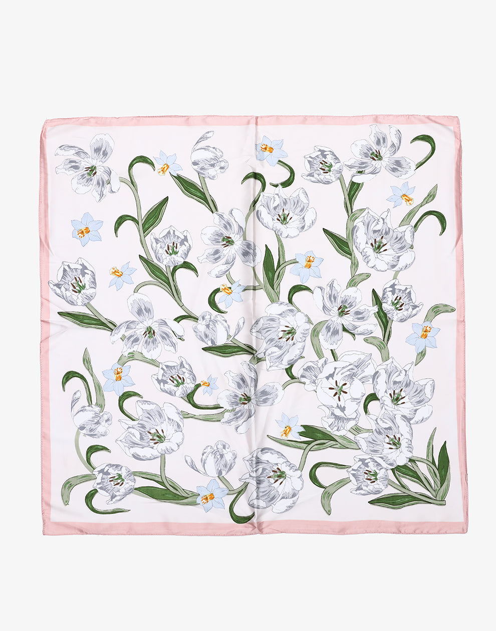 Vierkante sjaal tulpen roze