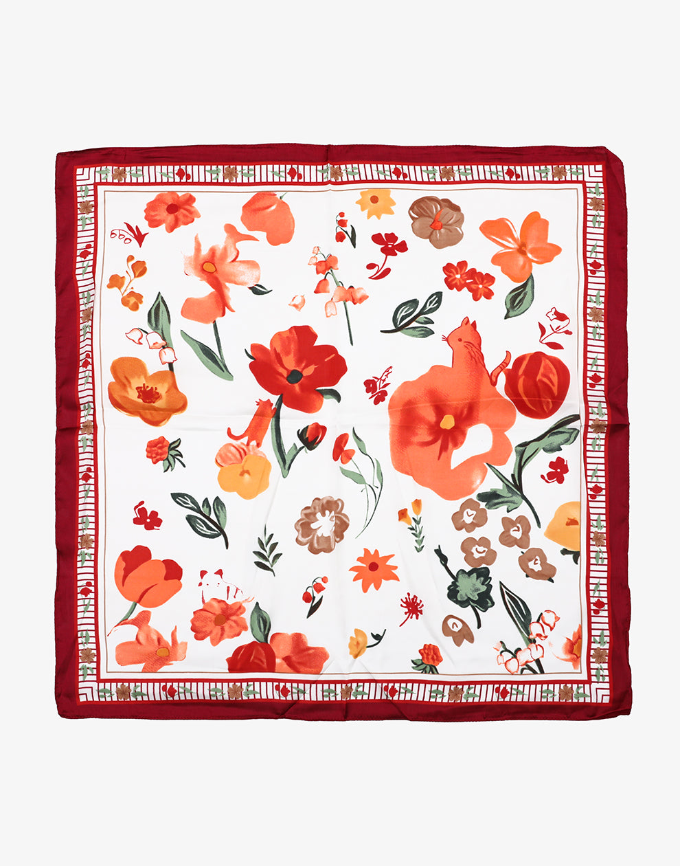 Vierkante sjaal poppy rood
