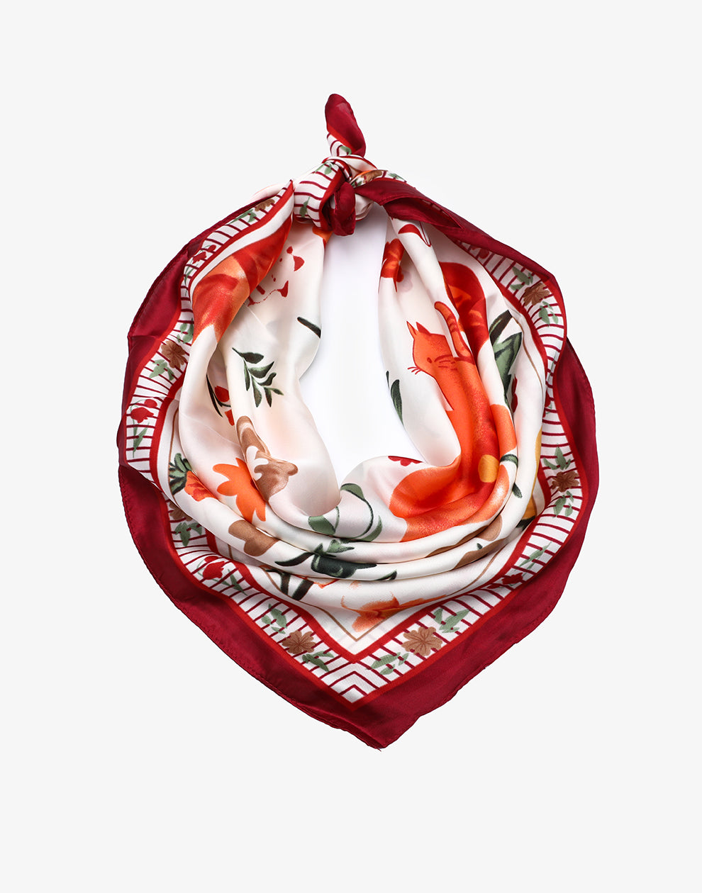 Vierkante sjaal poppy rood