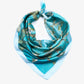 Vierkante sjaal bloesem blauw