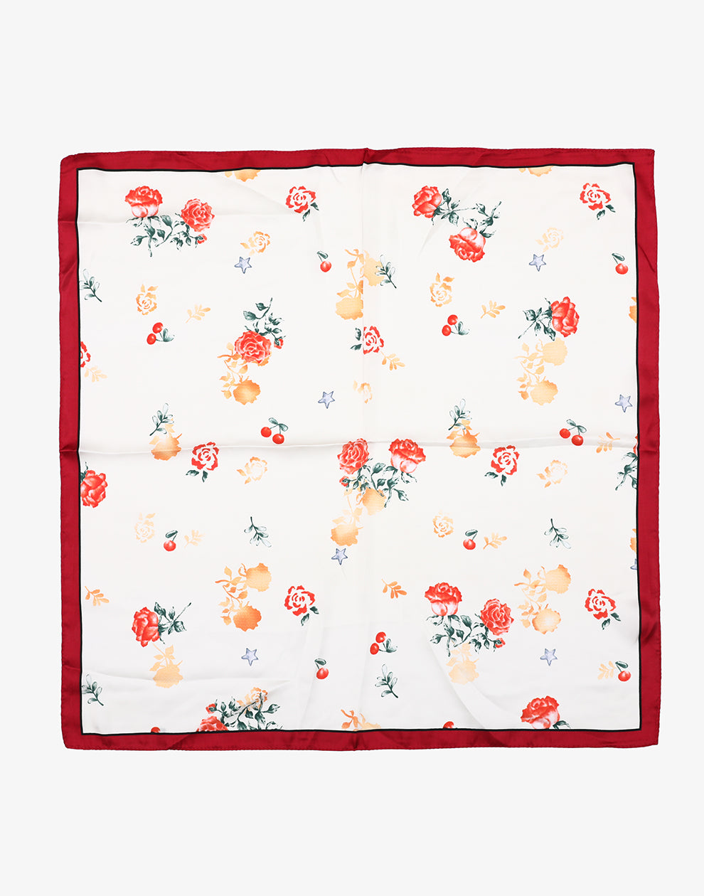 Vierkante sjaal cherry roses