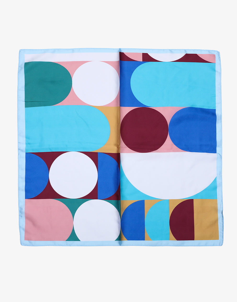 Vierkante sjaal abstract blauw