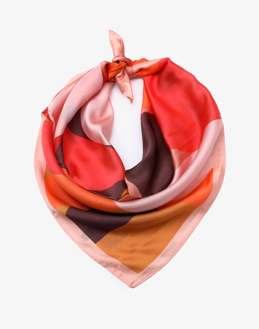 Vierkante sjaal abstract oranje