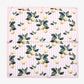 Vierkante sjaal stripes lemons roze